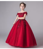 Kid Girls Tulle princess Dress Gorgeous Ball Gown Wedding Party Costume For 1-12Y