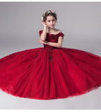 Kid Girls Tulle princess Dress Gorgeous Ball Gown Wedding Party Costume For 1-12Y