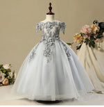 Kid Girls Tulle princess Dress Gorgeous Ball Gown Wedding Party Costume For 1-12Y