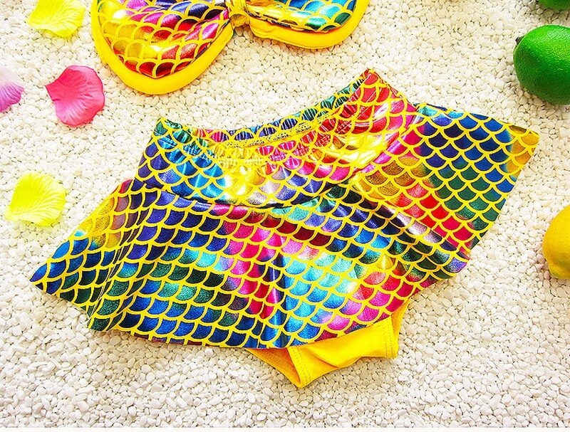 Ruffle Brief Bottom Bikini Baby Girl Cute Swimsuit Beachwear