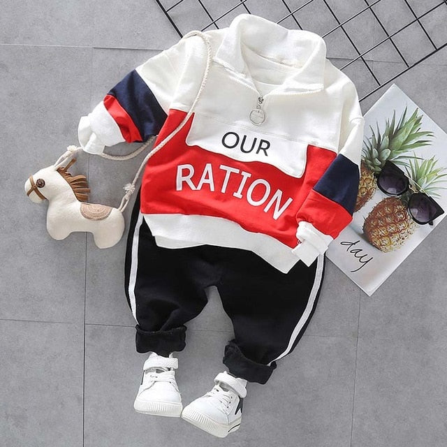 Baby Boys Fashion Autumn Casual Letter Outfits  For Kid 1-4T