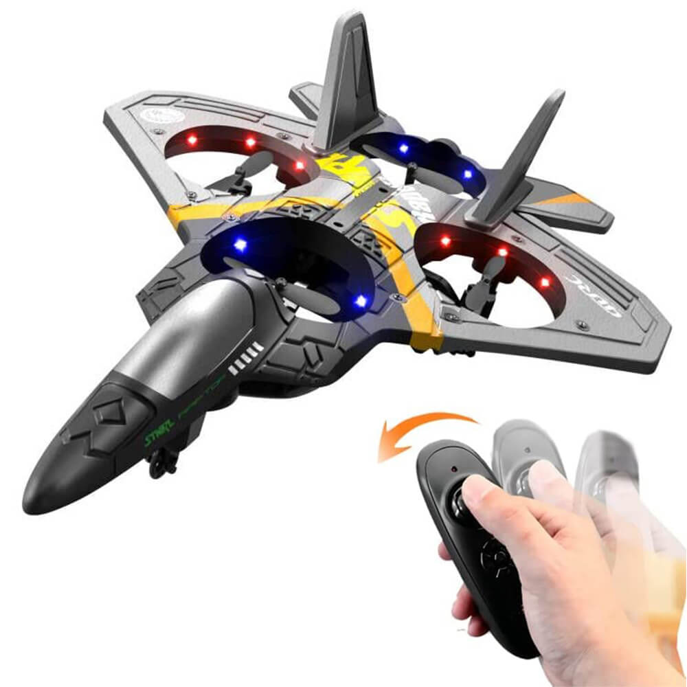 Kids RC Airplane Drone 2.4G Remote Control Aircraft with Gravity Sensing Stunt Spin Jet