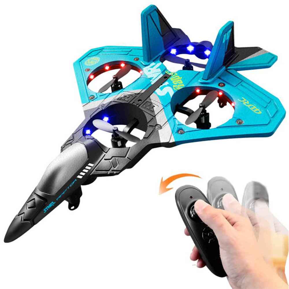 Kids RC Airplane Drone 2.4G Remote Control Aircraft with Gravity Sensing Stunt Spin Jet
