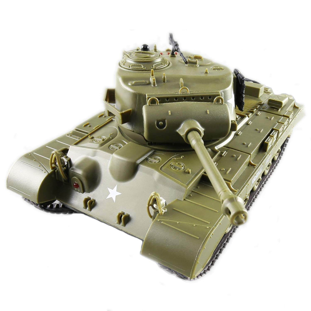 RC Battle Tanks Sherman M4A3 US Medium Tank IR Battle Panzer with Sound & Light
