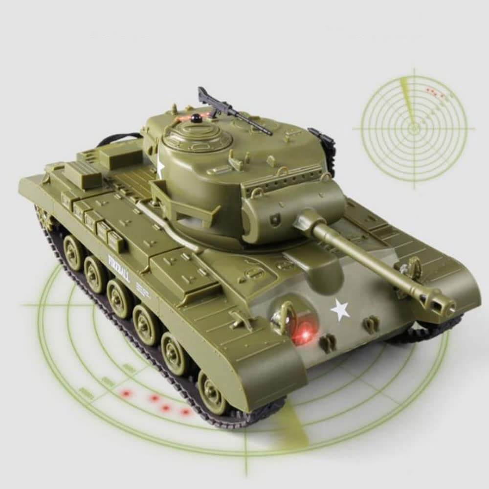 RC Battle Tanks Sherman M4A3 US Medium Tank IR Battle Panzer with Sound & Light