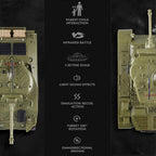 RC Battle Tanks Sherman M4A3 US Medium Tank IR Battle Panzer with Sound & Light