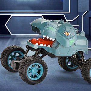 6WD RC Dinosaur Car Remote Control Carrier Truck Dinosaur Toy with Small Dinos for Children Kids Gift