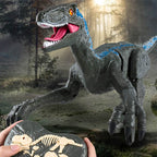 Kids RC Dinosaur Toys Roaring Velociraptor with Lights and Sound Electronic Dinosaur Robot