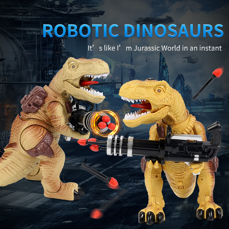 Kids RC Dinosaur with Launching Bullets Electric Remote Control Tyrannosaurus Rex Commando for Battle