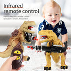 Kids RC Dinosaur with Launching Bullets Electric Remote Control Tyrannosaurus Rex Commando for Battle