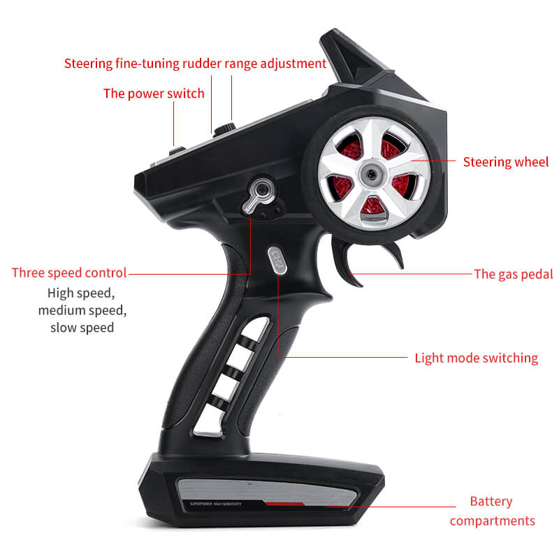 1/16 RC Drift Cars 35KM/H Fast RC Car 4WD Retro RC Racing Trucks Muscle Drag Car with Fantastic Headlights