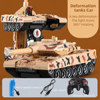 RC Tank Deformable Remote Control Car Robot Battle Tank Toy Full Function Stunt Car