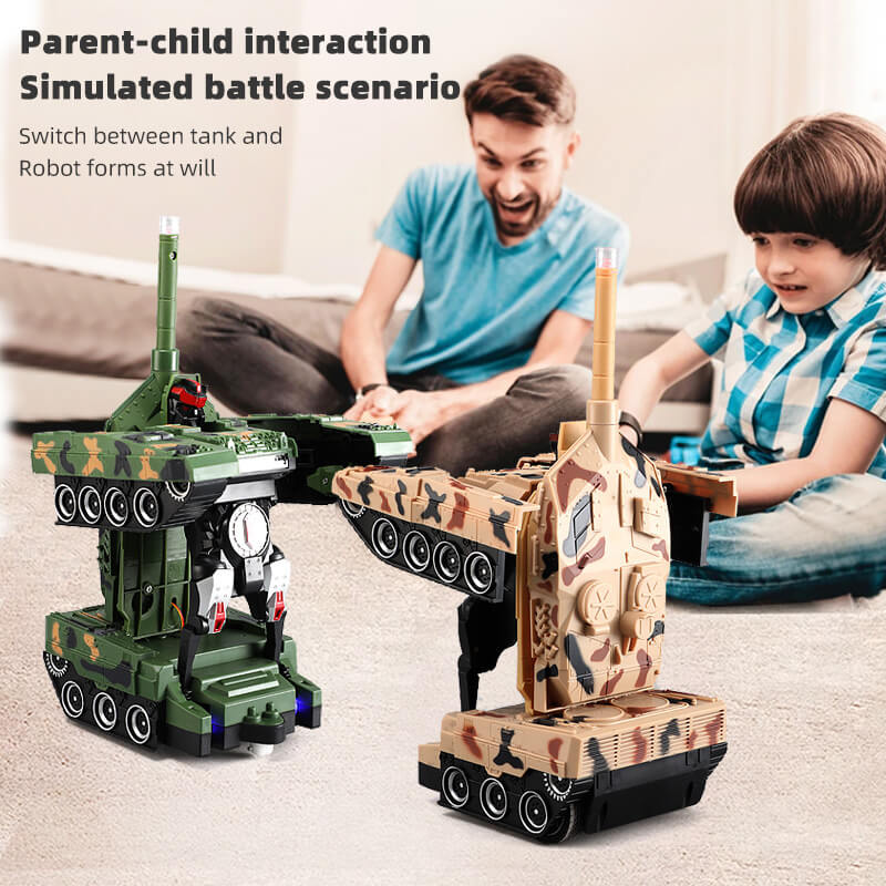 RC Tank Deformable Remote Control Car Robot Battle Tank Toy Full Function Stunt Car