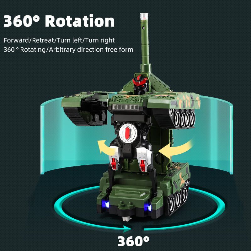 RC Tank Deformable Remote Control Car Robot Battle Tank Toy Full Function Stunt Car