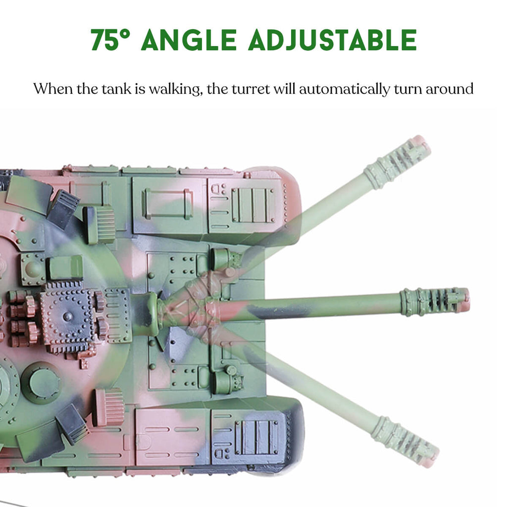 12.3" Remote Control Tank RC Vehicle Full-Function Stunt Tank Toy for Kids Gift