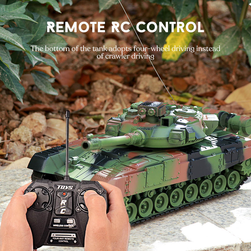 12.3" Remote Control Tank RC Vehicle Full-Function Stunt Tank Toy for Kids Gift