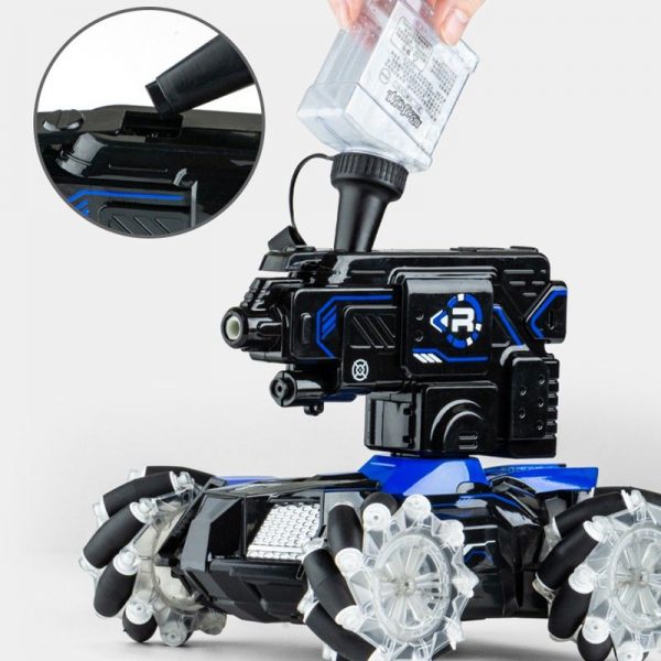RC Water Bomb Car 360 Rotate Remote Control Stunt Tank Car with Light and Music