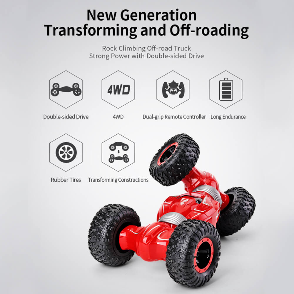 RC Cars For Kids - 1:16 RC Twist Car 4WD Rechargable Remote Control Climber RC Car