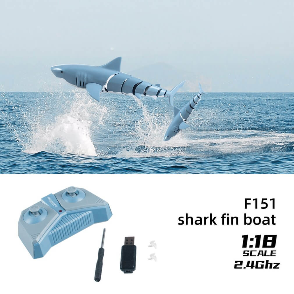 Simulation Shark Remote Toy Spoof Jokes Interesting Prank Toys Remote Control Racing Boat