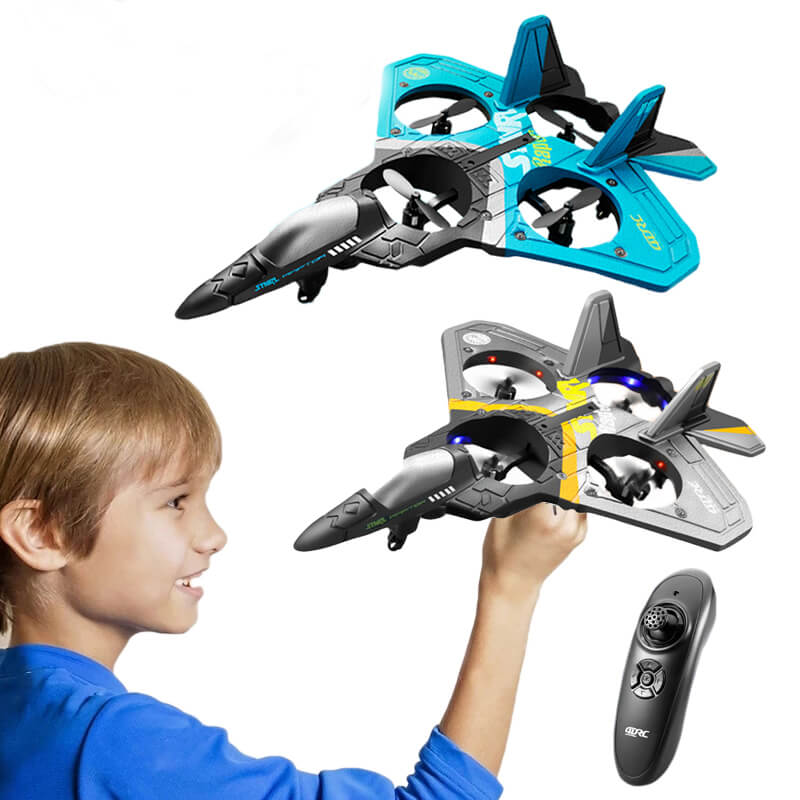 Kids RC Airplane Drone 2.4G Remote Control Aircraft with Gravity Sensing Stunt Spin Jet