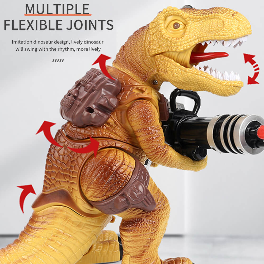 Kids RC Dinosaur with Launching Bullets Electric Remote Control Tyrannosaurus Rex Commando for Battle