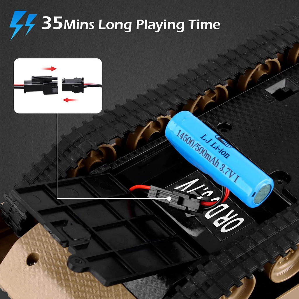 RC Tank with Smoke Effect Remote Control Battle Mist Spray Tank Toy with Life Indicators for Kids