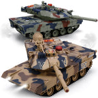 RC Tank with Smoke Effect Remote Control Battle Mist Spray Tank Toy with Life Indicators for Kids
