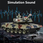 RC Tank with Smoke Effect Remote Control Battle Mist Spray Tank Toy with Life Indicators for Kids