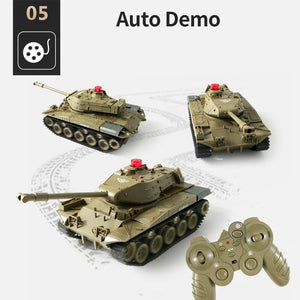 Remote Control Tank RC Vehicle Full-Function Stunt Car with Movable Turret for Kids