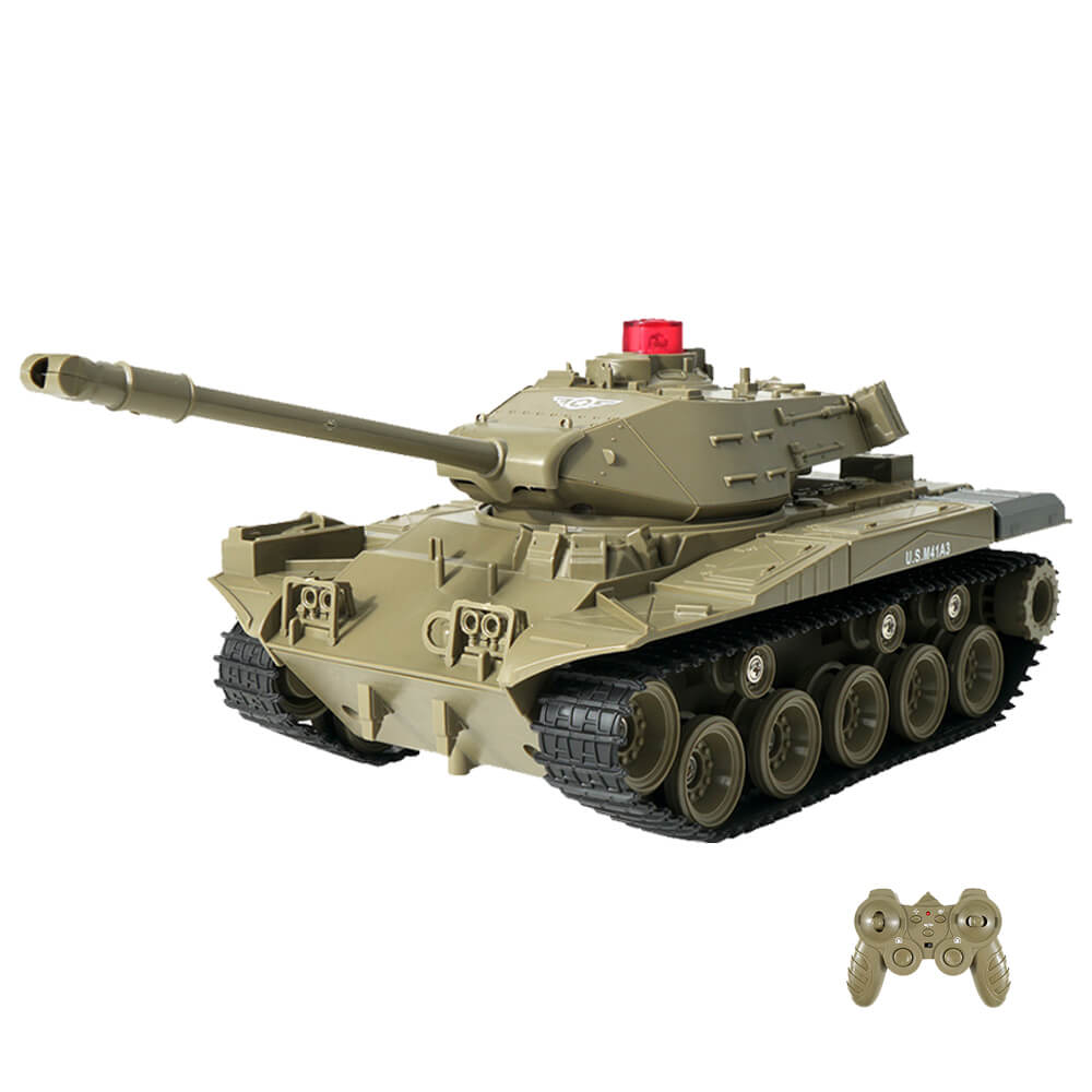 Remote Control Tank RC Vehicle Full-Function Stunt Car with Movable Turret for Kids