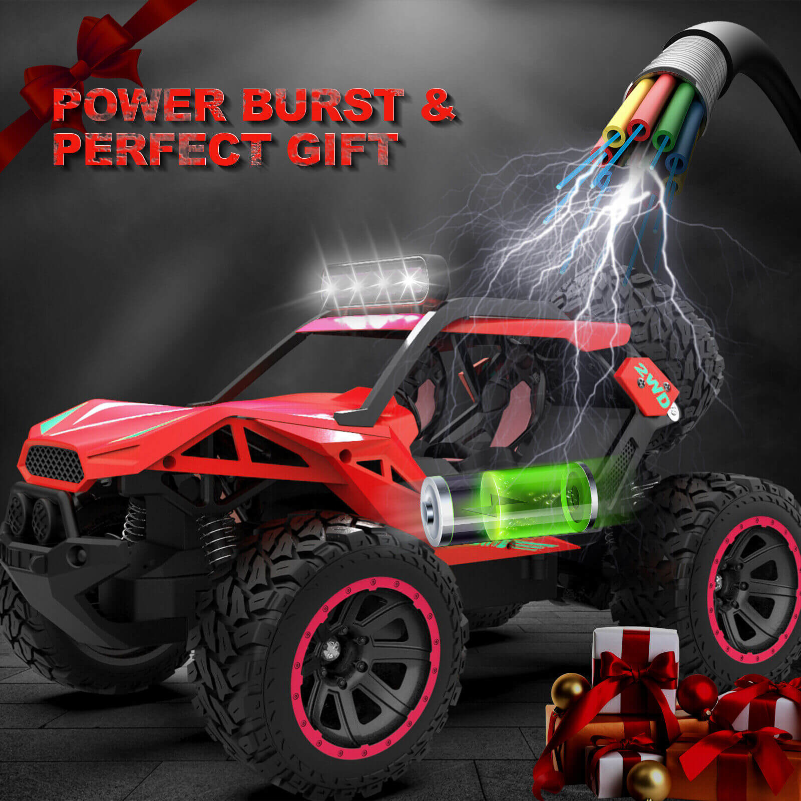1:12 RC Monster Truck Off-Road Vehicle Remote Control Car for Kids