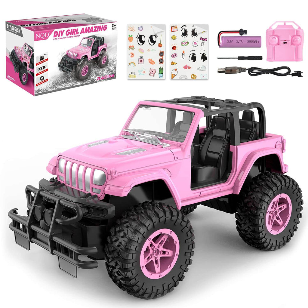 Kids Remote Control Car All Terrain Off Road RC Trucks with Storage Case for Boys and Girls