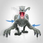 Kids RC Dinosaur Toys Roaring Velociraptor with Lights and Sound Electronic Dinosaur Robot