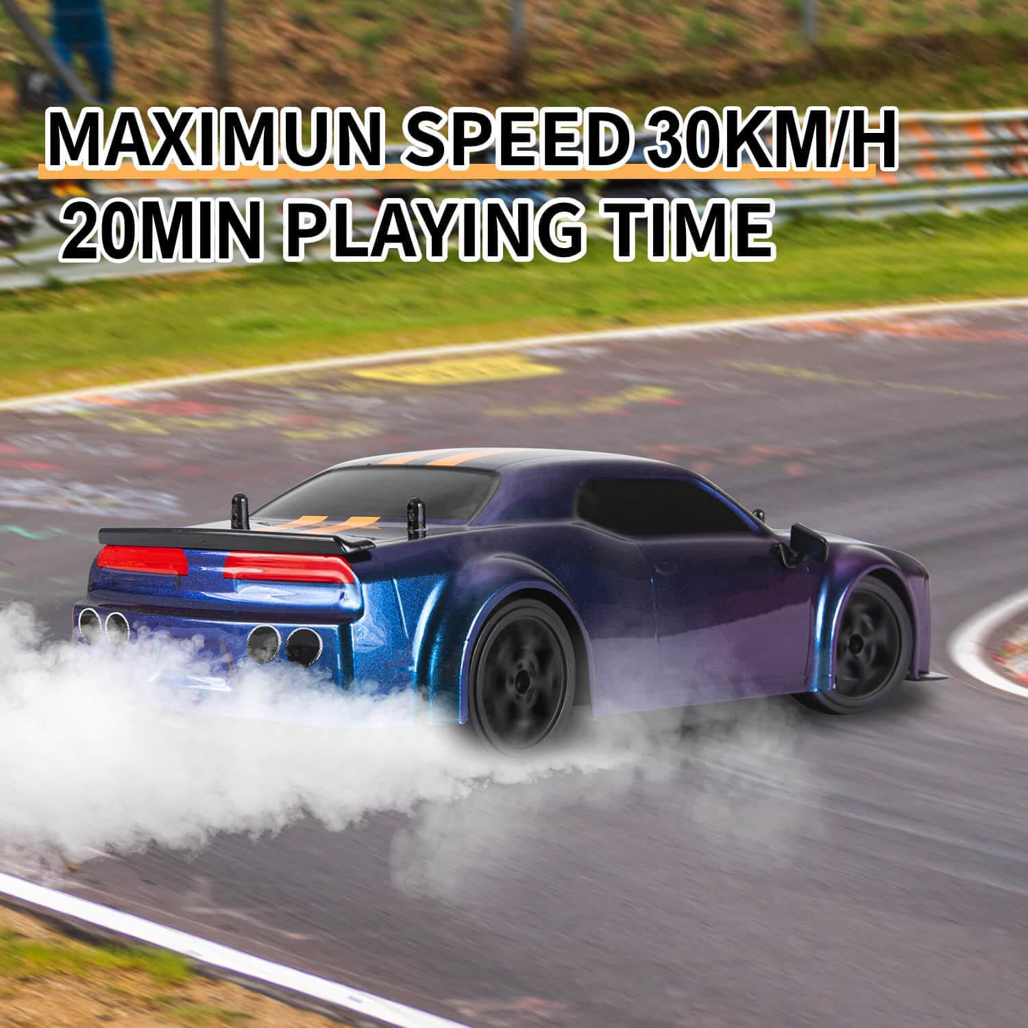 RC Drift Car High Speed 4WD Racing Stunt Vehicle Hellcat Fast GTR Remo ...