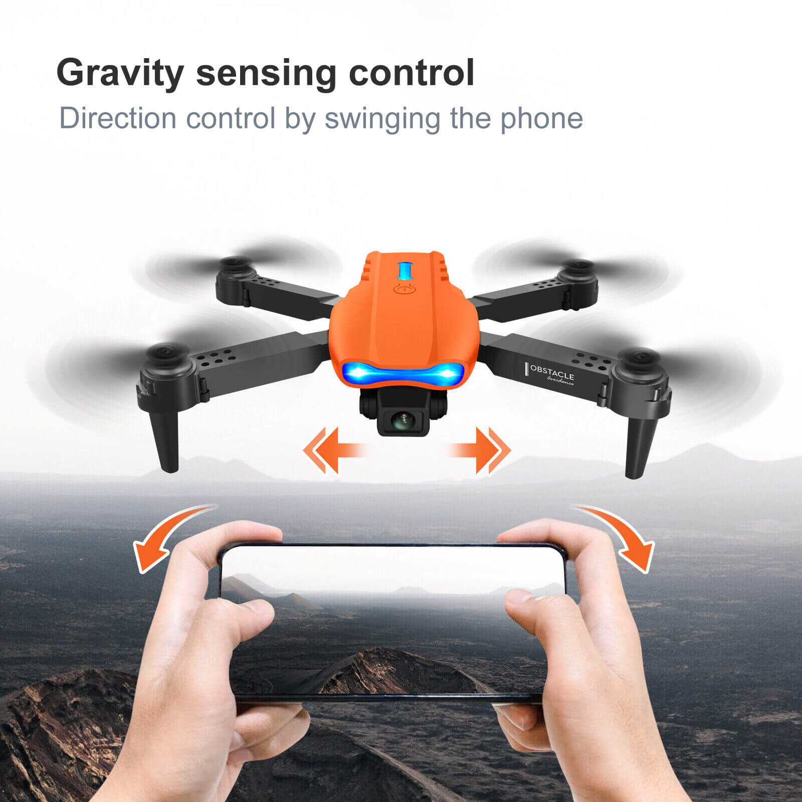 RC Drone with Camera 4K Dual Camera Mobile Control Quadcopter with Obstacle Avoidance