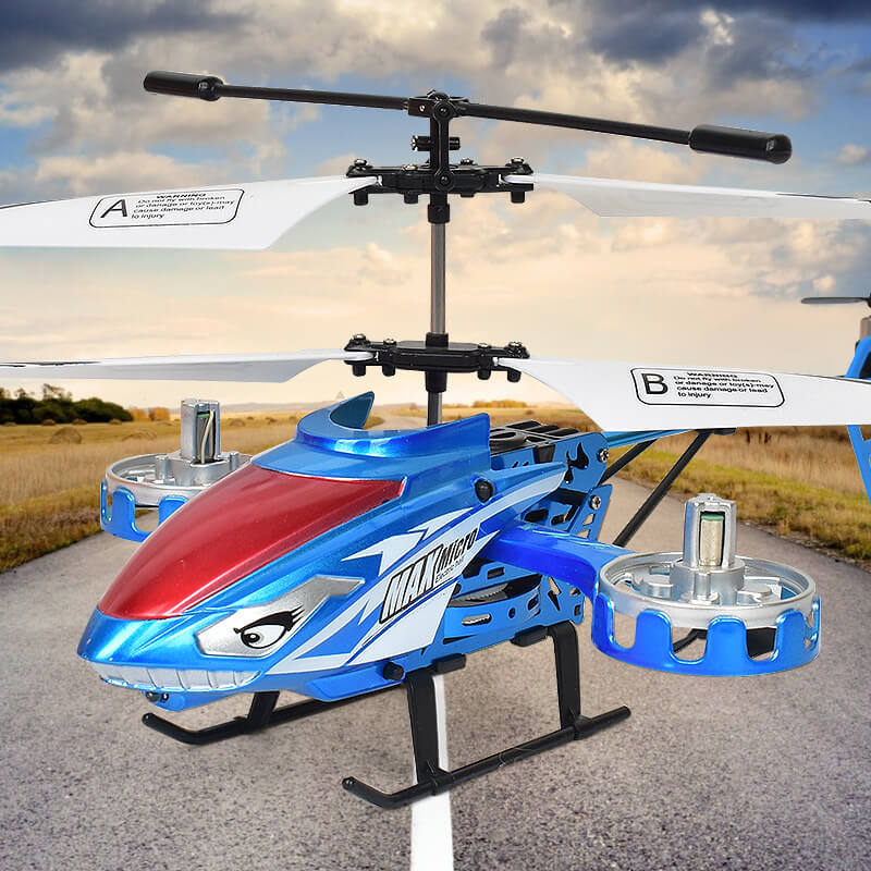 Alloy RC Helicopter 2.4G Aircraft Remote Control Plane with Side Fly for Kids Birthday Gift