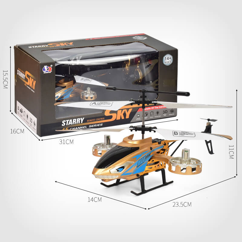 Alloy RC Helicopter 2.4G Aircraft Remote Control Plane with Side Fly for Kids Birthday Gift