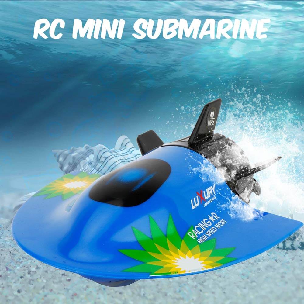 Mini RC Submarine Boat Remote Control Waterproof Diving Toy for Kids