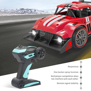 Alloy Spray RC Car Remote Control Mist Spray High Speed Stunt Car with LED Light