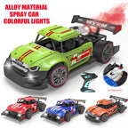 Alloy Spray RC Car Remote Control Mist Spray High Speed Stunt Car with LED Light