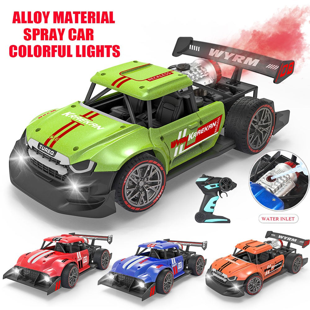 Alloy Spray RC Car Remote Control Mist Spray High Speed Stunt Car with LED Light
