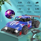 Alloy Spray RC Car Remote Control Mist Spray High Speed Stunt Car with LED Light