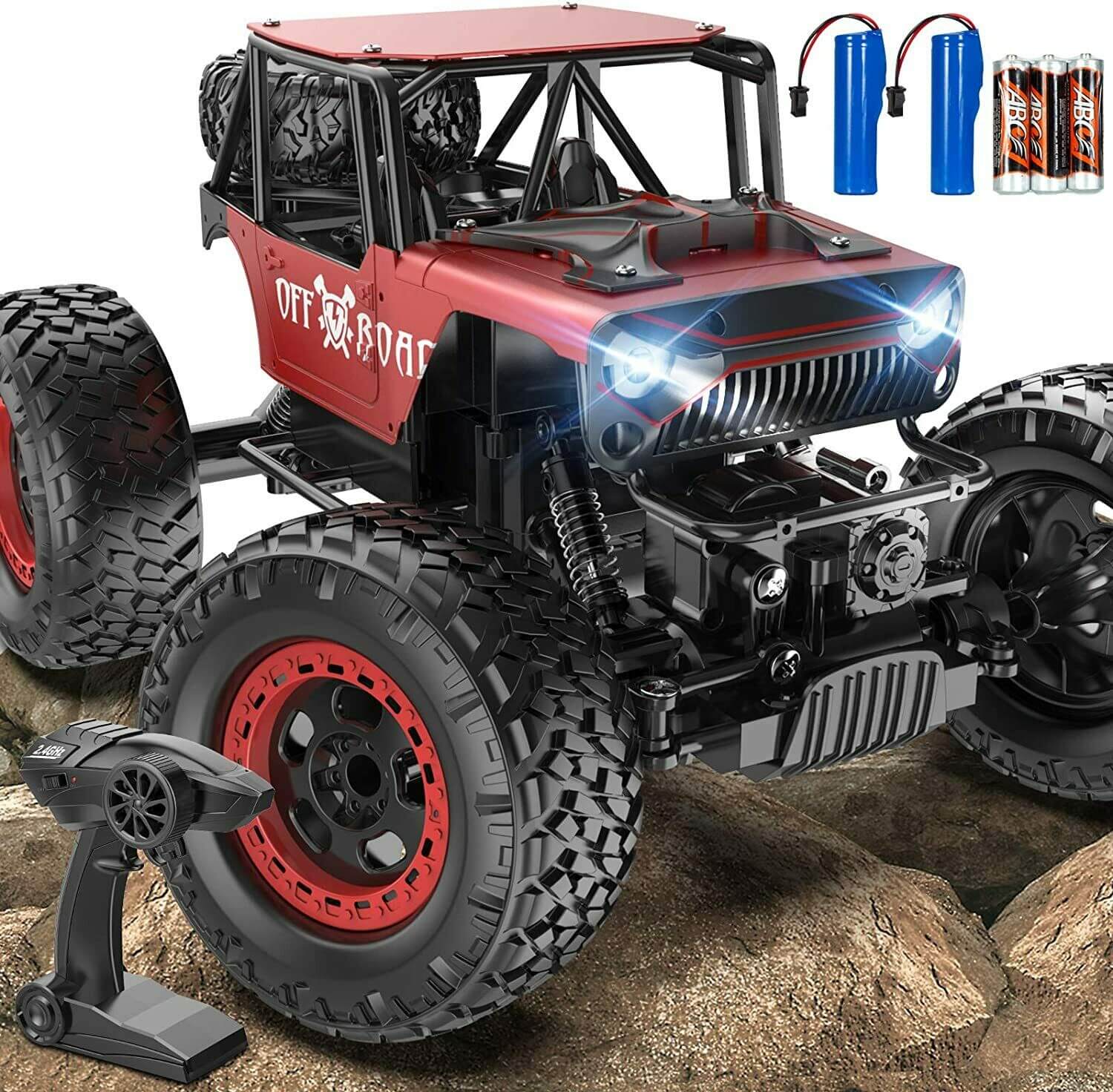 RC Car 2.4G Off-Road Remote Control Truck Alloy Shell High Speed Monster Toys