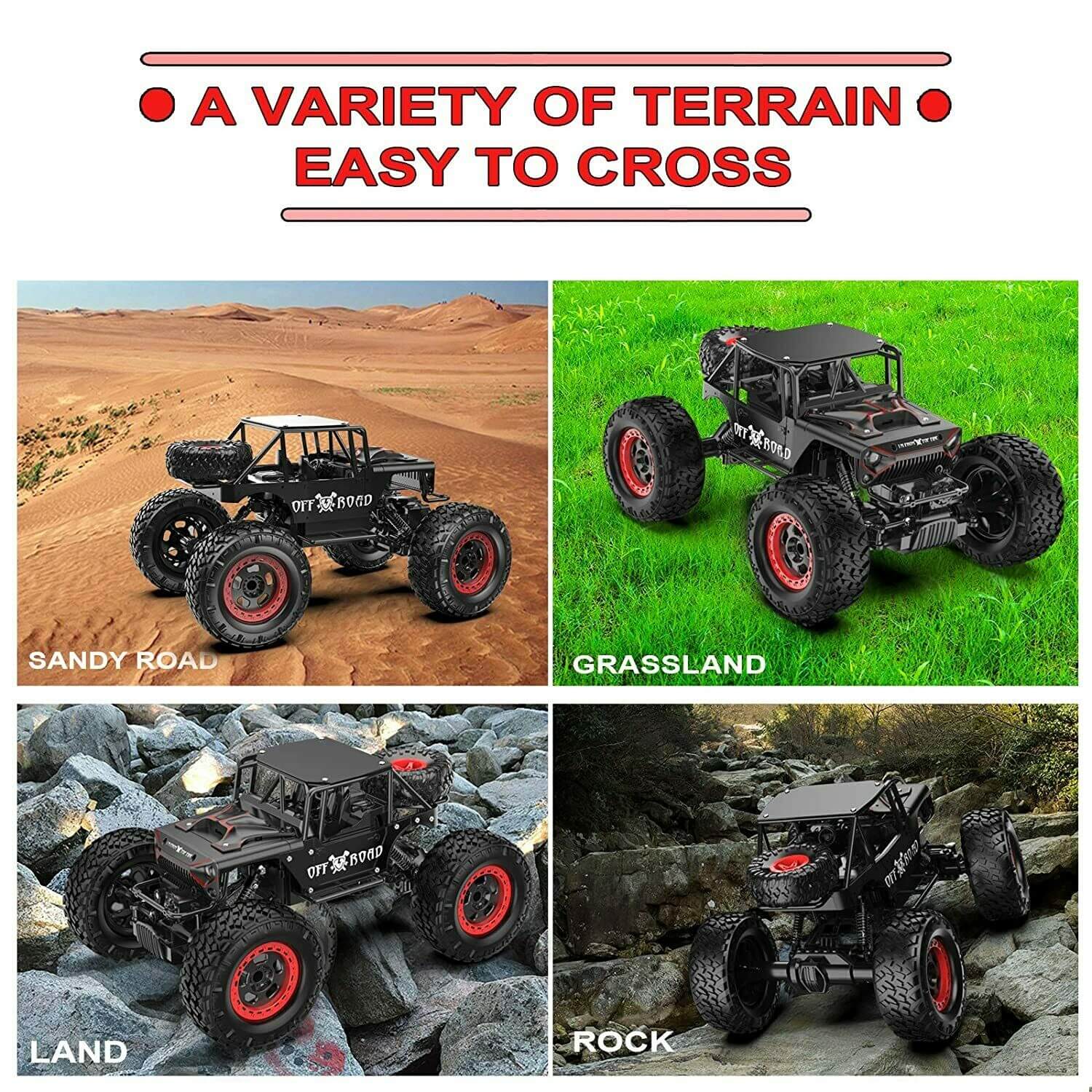 RC Car 2.4G Off-Road Remote Control Truck Alloy Shell High Speed Monster Toys
