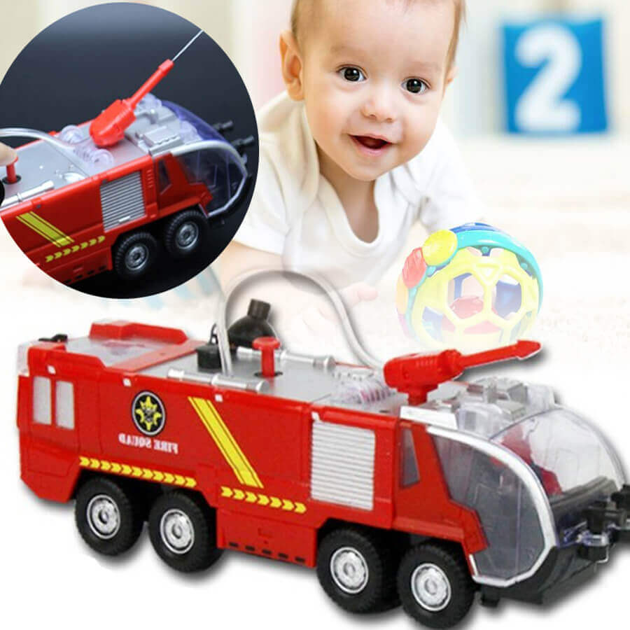 Spraying Car Fire Rescue Truck Engineering Car High Simulation Firefighter Toy For Kids