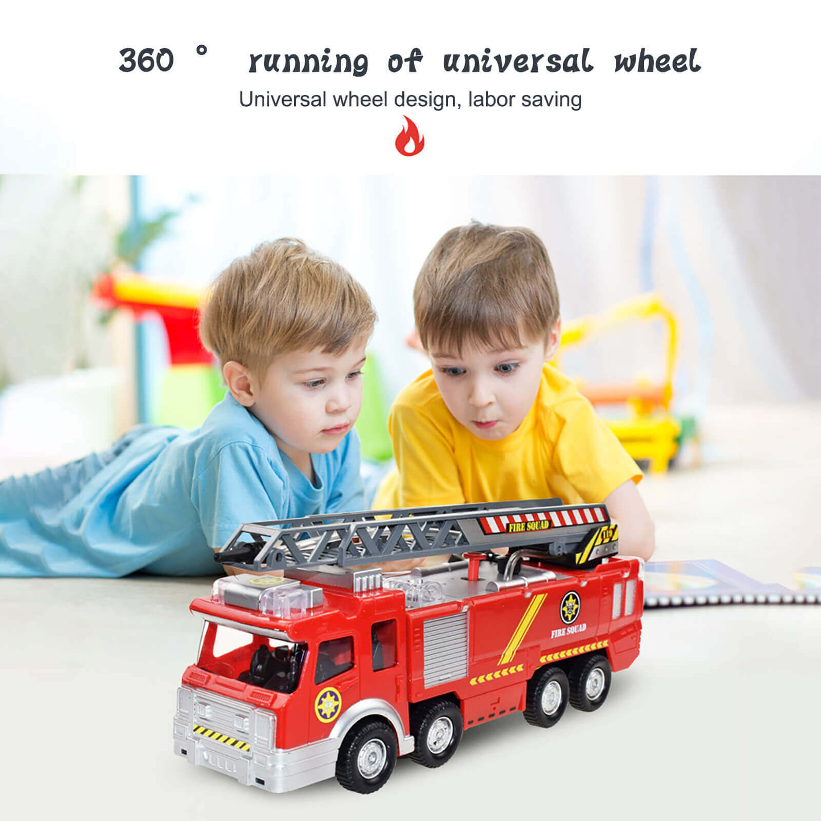 Spraying Car Fire Rescue Truck Engineering Car High Simulation Firefighter Toy For Kids