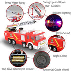 Spraying Car Fire Rescue Truck Engineering Car High Simulation Firefighter Toy For Kids
