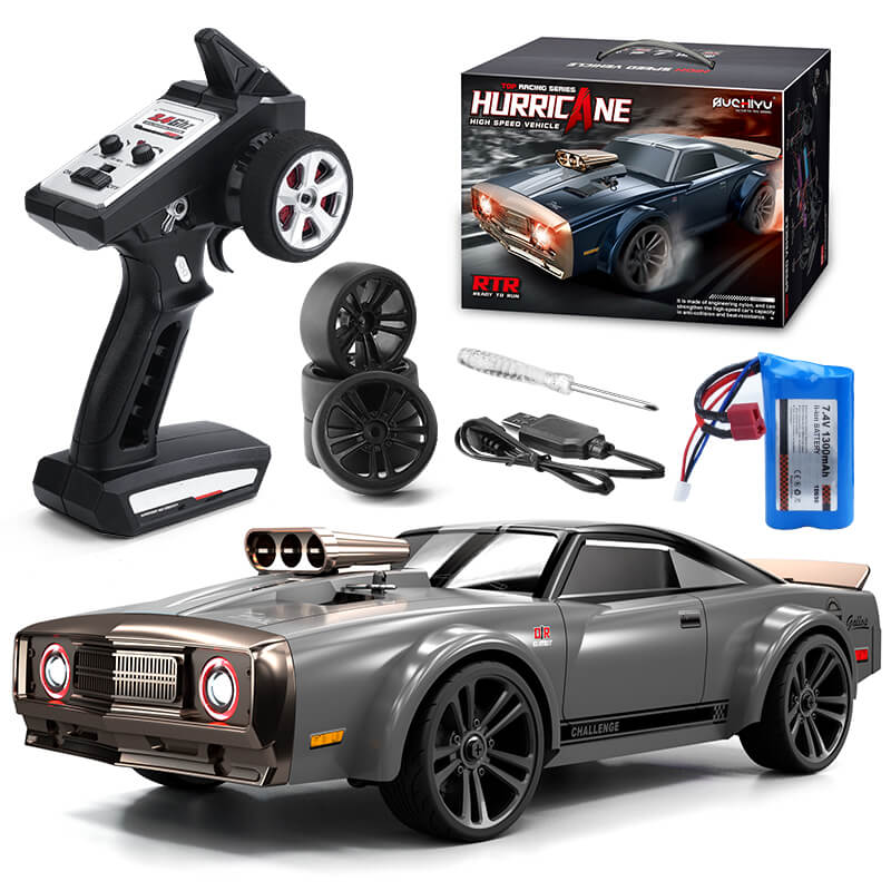 1/16 RC Drift Cars 35KM/H Fast RC Car 4WD Retro RC Racing Trucks Muscle Drag Car with Fantastic Headlights