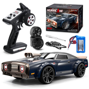 Drift RC Cars 4WD Retro Remote Control Racing Trucks 1/16 Muscle Drag Car with Fantastic Headlights