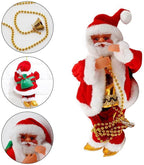 Christmas Decorations Funny Santa Claus Climbing The Rope with Music Up and Down